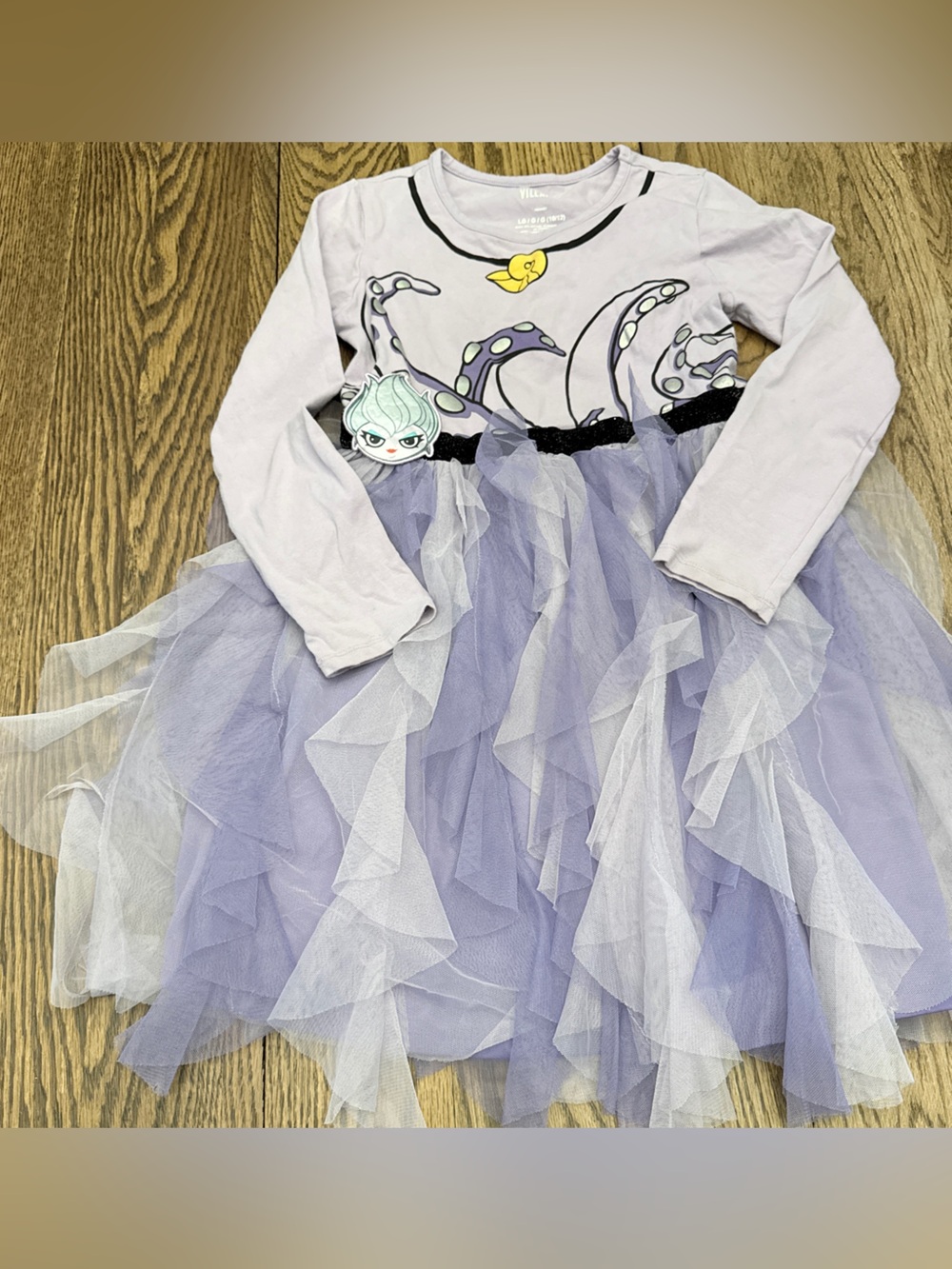 Disney Ursula Villains Purple Tulle Dress Size L 10/12 EUC EE